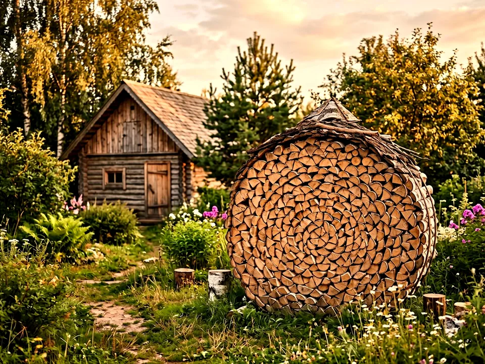 Дуб + укладка в дровник, Вологда, улица Полевая, 14